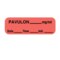 Nevs Label, Pavulon 1/2" x 1-1/2" Flr Red w/Black LANT-1492D - alternate 1